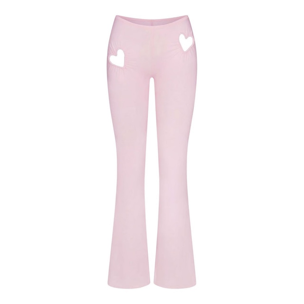 Skims Cotton Jersey Heart Cut Out Set in Cherry Blossom - Picture 3 of 4
